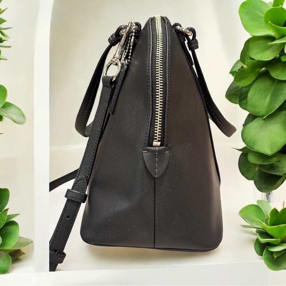 Coach Black Peyton Cora Domed Satchel Convertible Crossbody EUC with Dust Bag - Picture 14 of 15